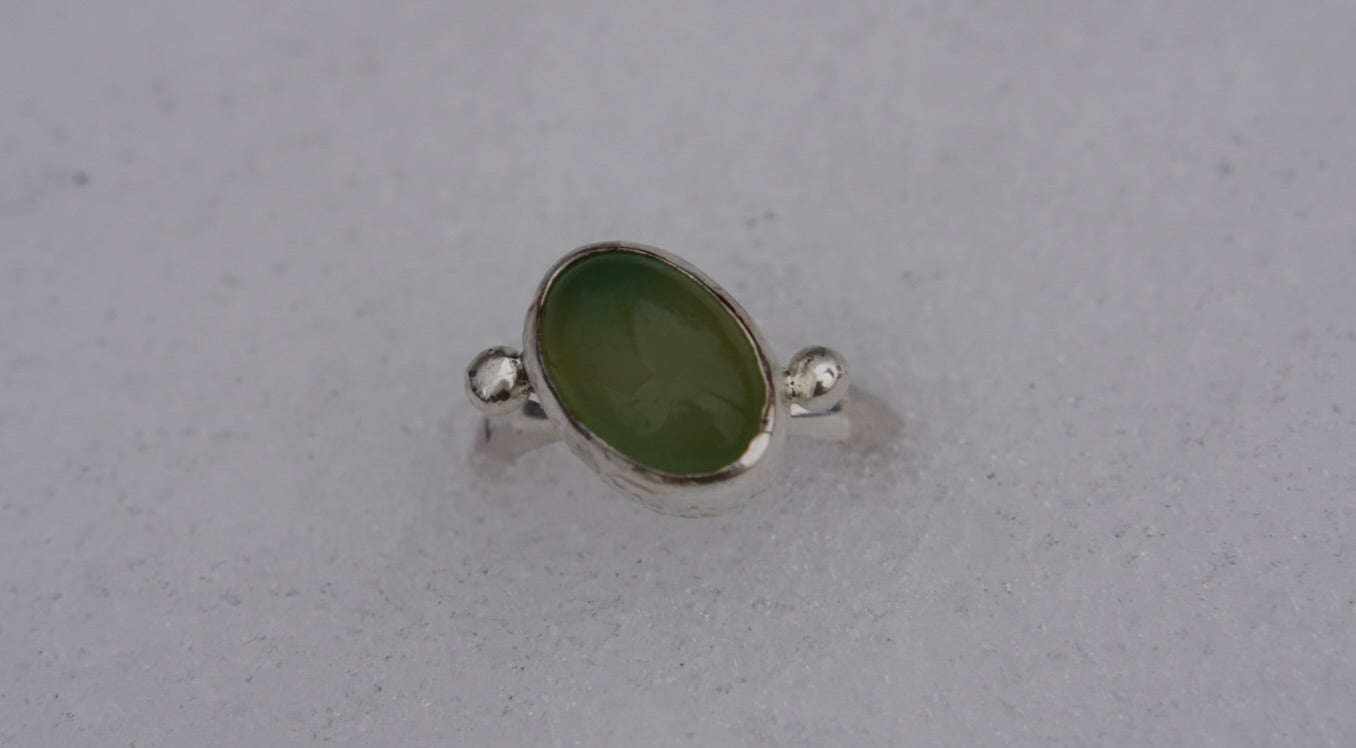 Green Onyx Ring - Size 8