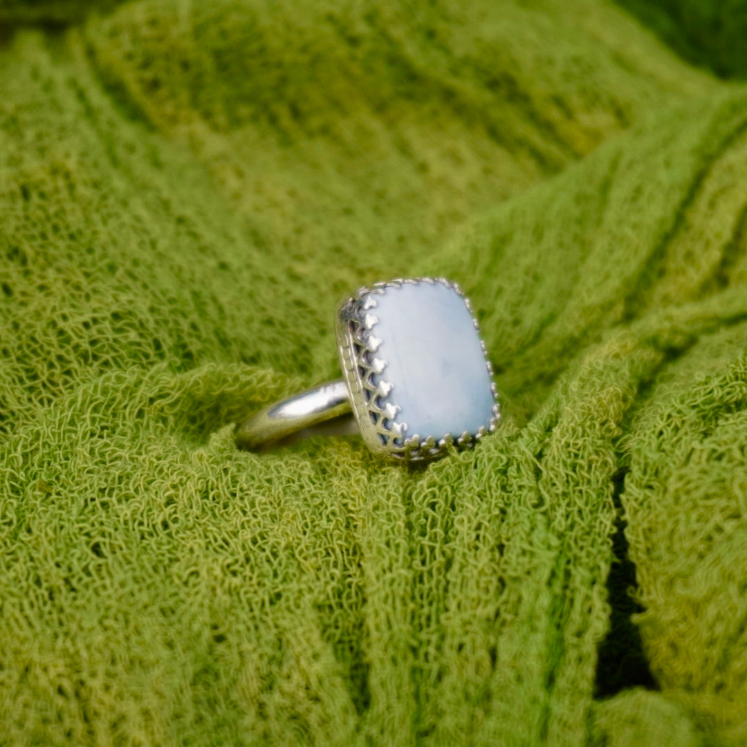 Blue Opal Ring - Size 8.25