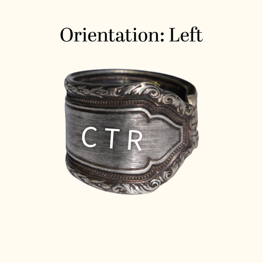 Adam (w/ Patina) - Stamped Spoon Ring