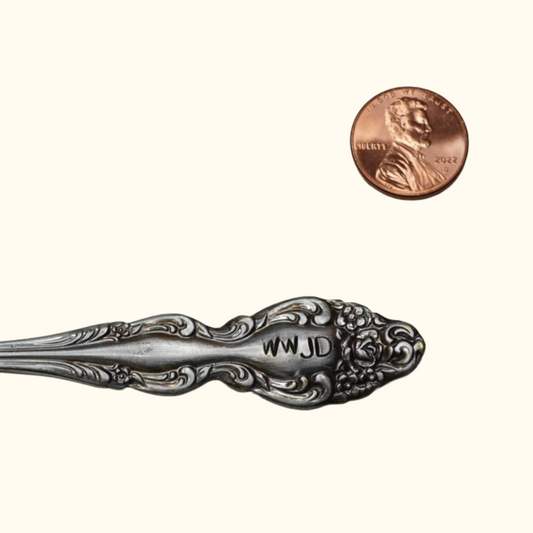 WWJD - Stamped Spoon Ring