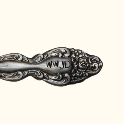 WWJD - Stamped Spoon Ring