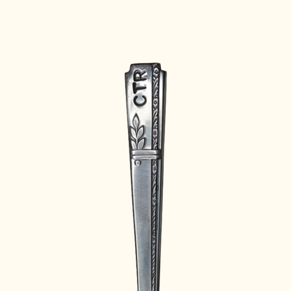 CTR (*slight defect on "R") - Stamped Spoon Ring