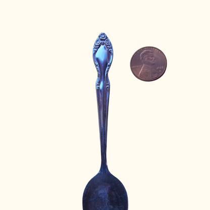 Silvery Mist (x-small)- Stamped Spoon Ring