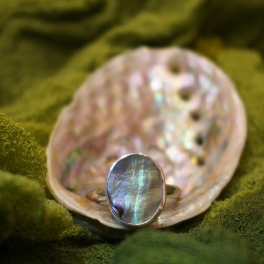 Abalone Shell Ring - Size 10