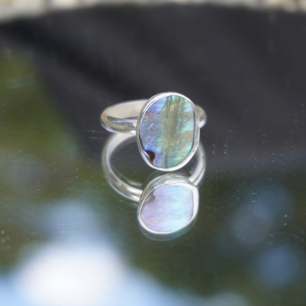 Abalone Shell Ring - Size 10