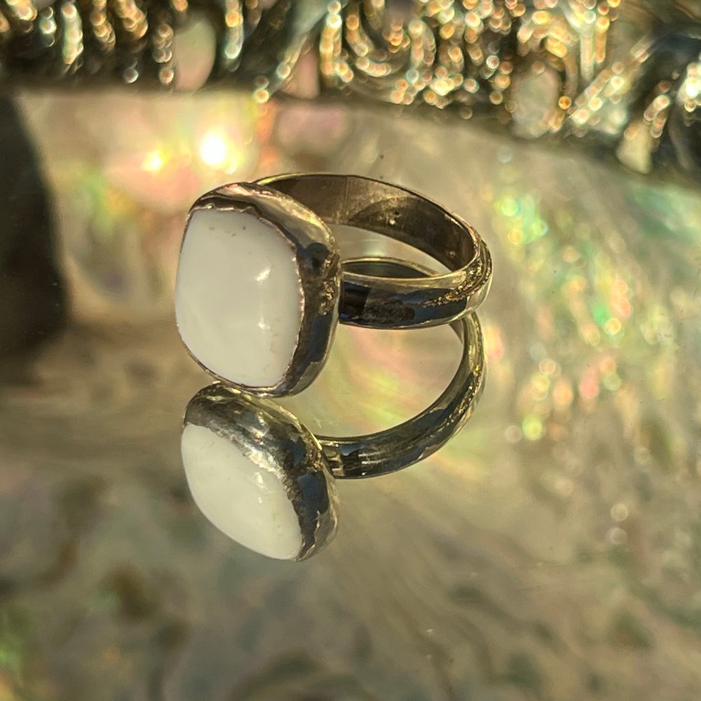 Blue Opal Ring - Size 7.25