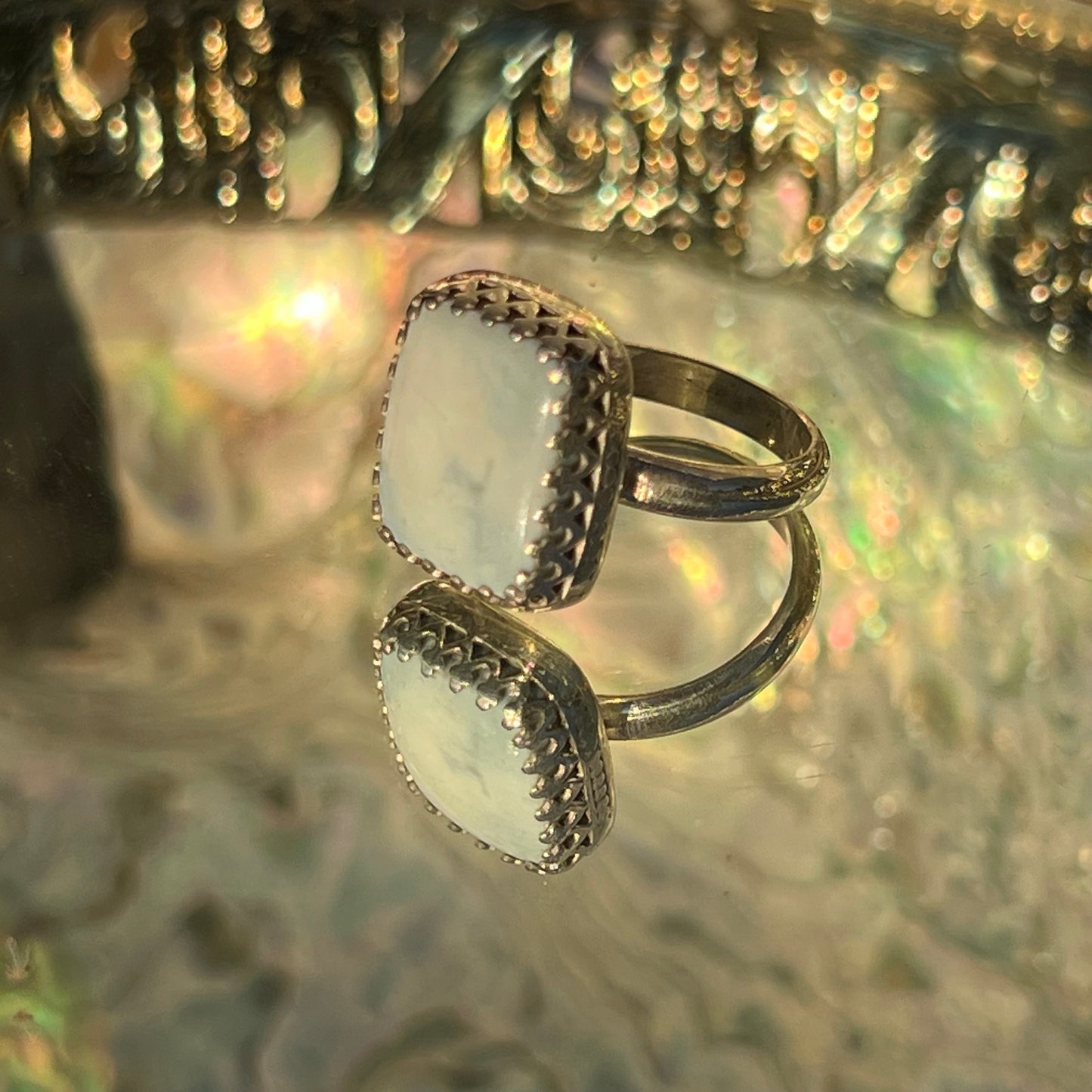 Blue Opal Ring - Size 8.25