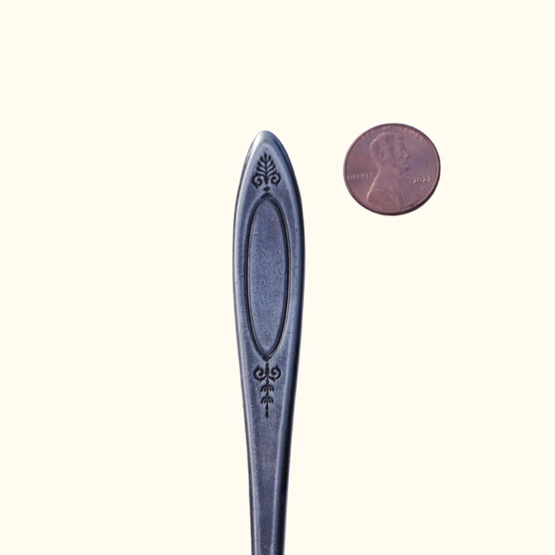 Adam (w/ Patina) - Stamped Spoon Ring