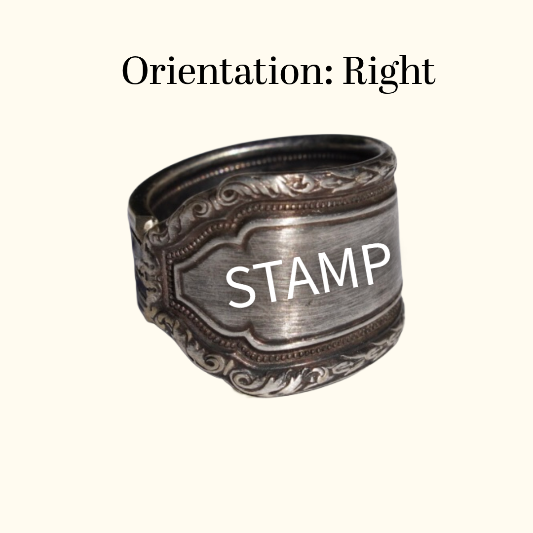 Grande Elegance (xl) - Stamped Chunky Spoon Ring