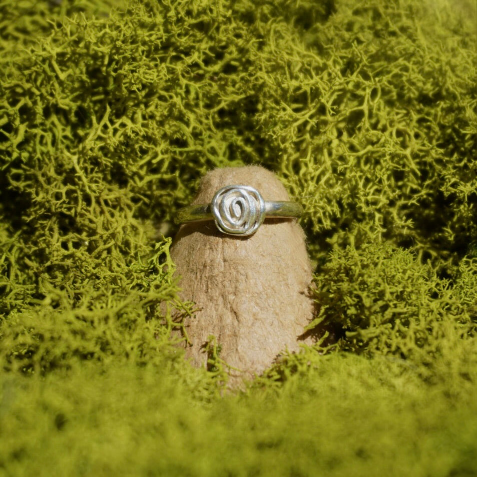 Silver Swirl Ring - Size 3.5